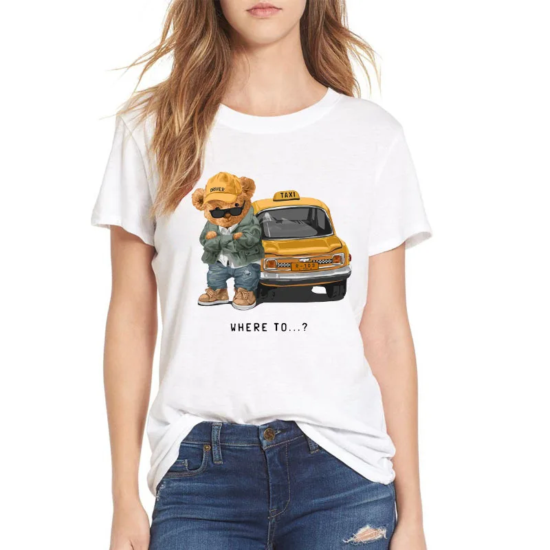 YRYT New Summer Women's Crew Neck Casual Loose Summer Summer Short Sleeve T-shirt TAXI DRIVER Bear Large Size Top
YRYT New Summer Women's Crew Neck Casual Loose Summer Summer Short Sleeve T-shirt TAXI DRIVER Bear Large Size Top