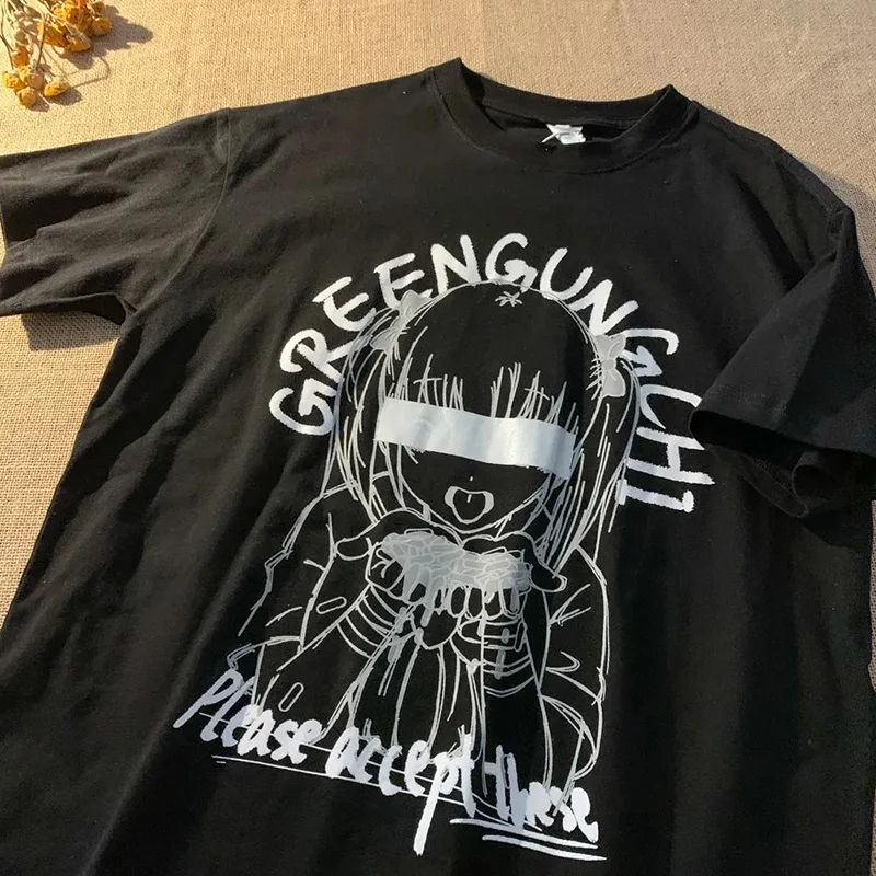 Футболка Ulzzang женская с принтом, уличная одежда в японском стиле аниме, топ с коротким рукавом в стиле Харадзюку, винтажный готический панк, ...
Футболка Ulzzang женская с принтом, уличная одежда в японском стиле аниме, топ с коротким рукавом в стиле Харадзюку, винтажный готический панк, ...