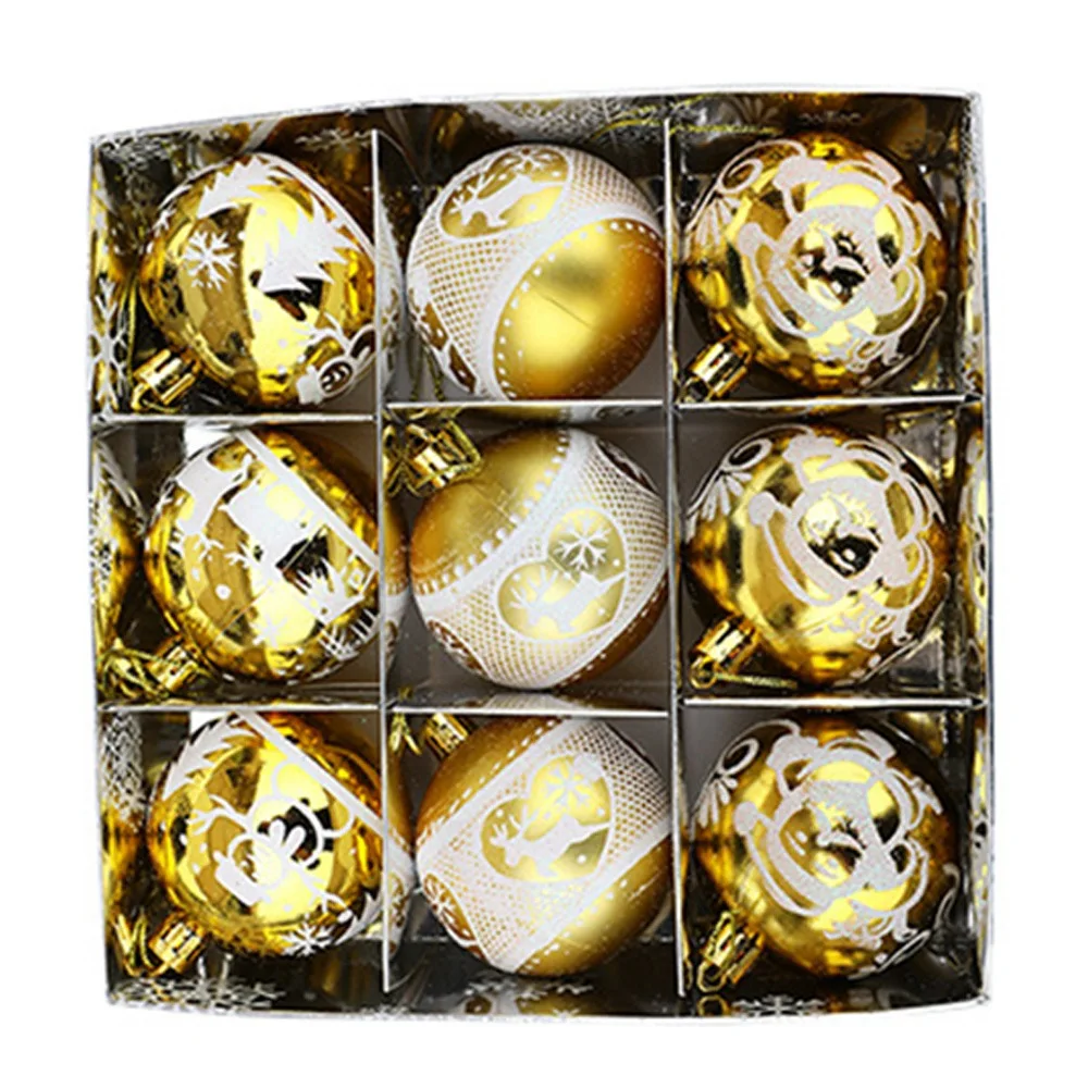

9 шт. Рождественские шары, украшения для рождественской елки, подвесные украшения для домашнего декора, маленькие подвесные украшения для н...