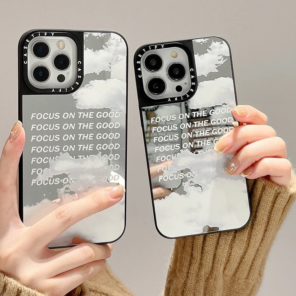 CASETIFY Fashion Mirror English White Clouds Phone Case for Iphone 11 12 13 14 Pro Max Plus SE 2020 Hard Shell Case
CASETIFY Fashion Mirror English White Clouds Phone Case for Iphone 11 12 13 14 Pro Max Plus SE 2020 Hard Shell Case