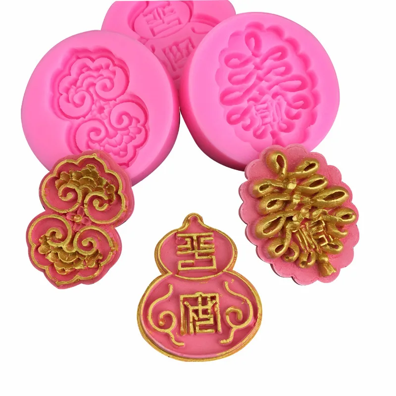 Chinese gourd, Chinese knot Chinese knot silicone mold baking decoration sugar turning decoration cake tools chocolate mold
Chinese gourd, Chinese knot Chinese knot silicone mold baking decoration sugar turning decoration cake tools chocolate mold