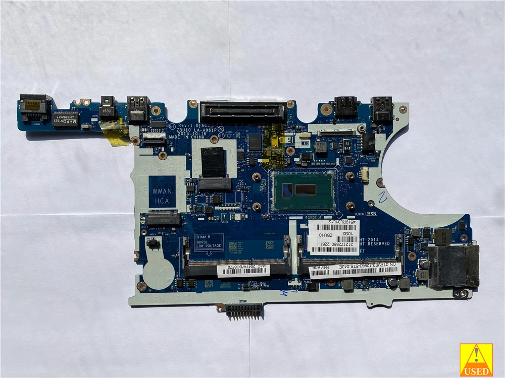 USED Laptop Motherboard For DELL Latitude E7450 WITH i5-5200U CPU CN-0TFVF9 0TFVF9 LA-A961P SR23Y 100% Working Fully Tested
USED Laptop Motherboard For DELL Latitude E7450 WITH i5-5200U CPU CN-0TFVF9 0TFVF9 LA-A961P SR23Y 100% Working Fully Tested