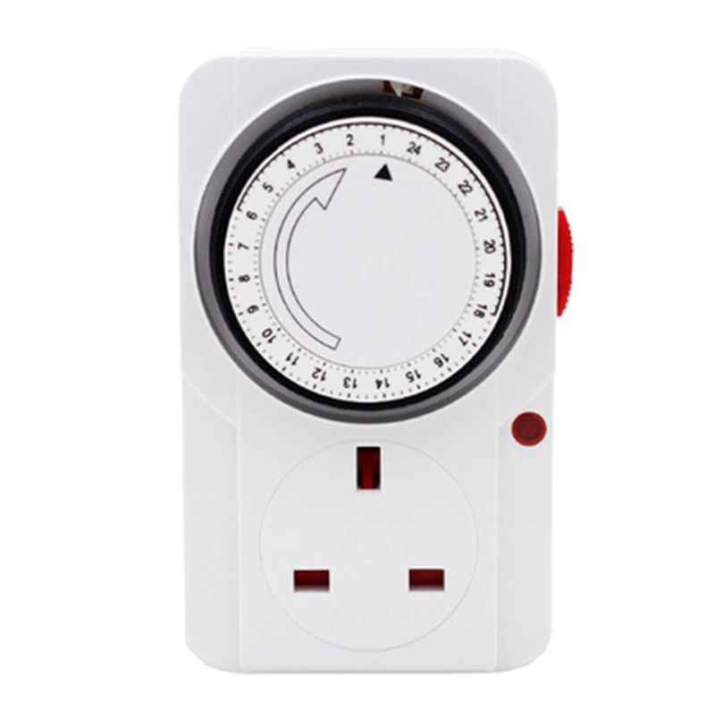 24-Hour Segmented Timer Switch-Energy-Saving Plug Timer Socket Kit-With Programmable Time Controller 3-Pin Plug UK Plug
24-Hour Segmented Timer Switch-Energy-Saving Plug Timer Socket Kit-With Programmable Time Controller 3-Pin Plug UK Plug