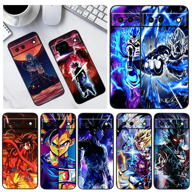 

G-Goku D-Dragon Ball Z Anime Phone Case For Google Pixel 7 6 Pro 6A 5A 5 4 4A XL 5G Black Shell Soft Cover Fundas Coque Capa