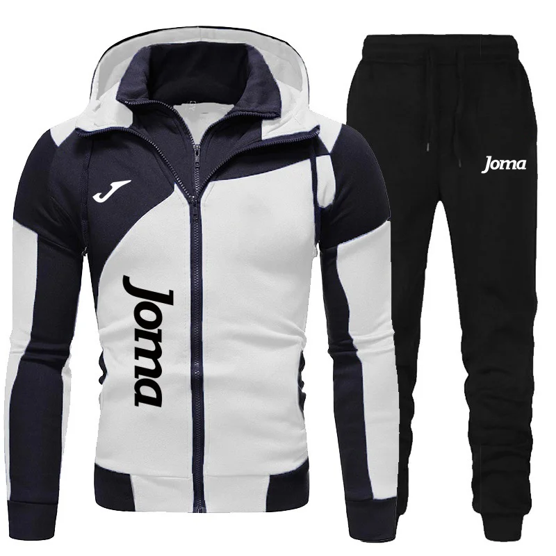 

Spring and Autumn JOMA Fashion Zip Hooded Sweater Sweater Casual Sportswear Men's Suit Clothes + Pants Men's Set