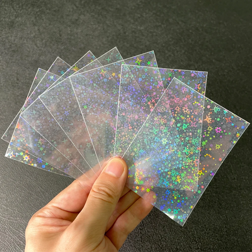 100pcs/Lot Sleeves YGO Little Stars Foil Laser Top Loading Board Game Card PKM Photo Protector Trading Cards Shield Cover
100pcs/Lot Sleeves YGO Little Stars Foil Laser Top Loading Board Game Card PKM Photo Protector Trading Cards Shield Cover