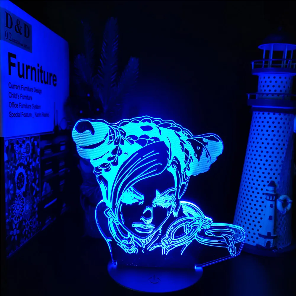 Jolyne Cujoh Anime 3D Night Lights JoJo's Bizarre Adventure Led Kids Lamp Color Changing Bedroom Desk Lighting Xmas Gift Lampara
Jolyne Cujoh Anime 3D Night Lights JoJo's Bizarre Adventure Led Kids Lamp Color Changing Bedroom Desk Lighting Xmas Gift Lampara