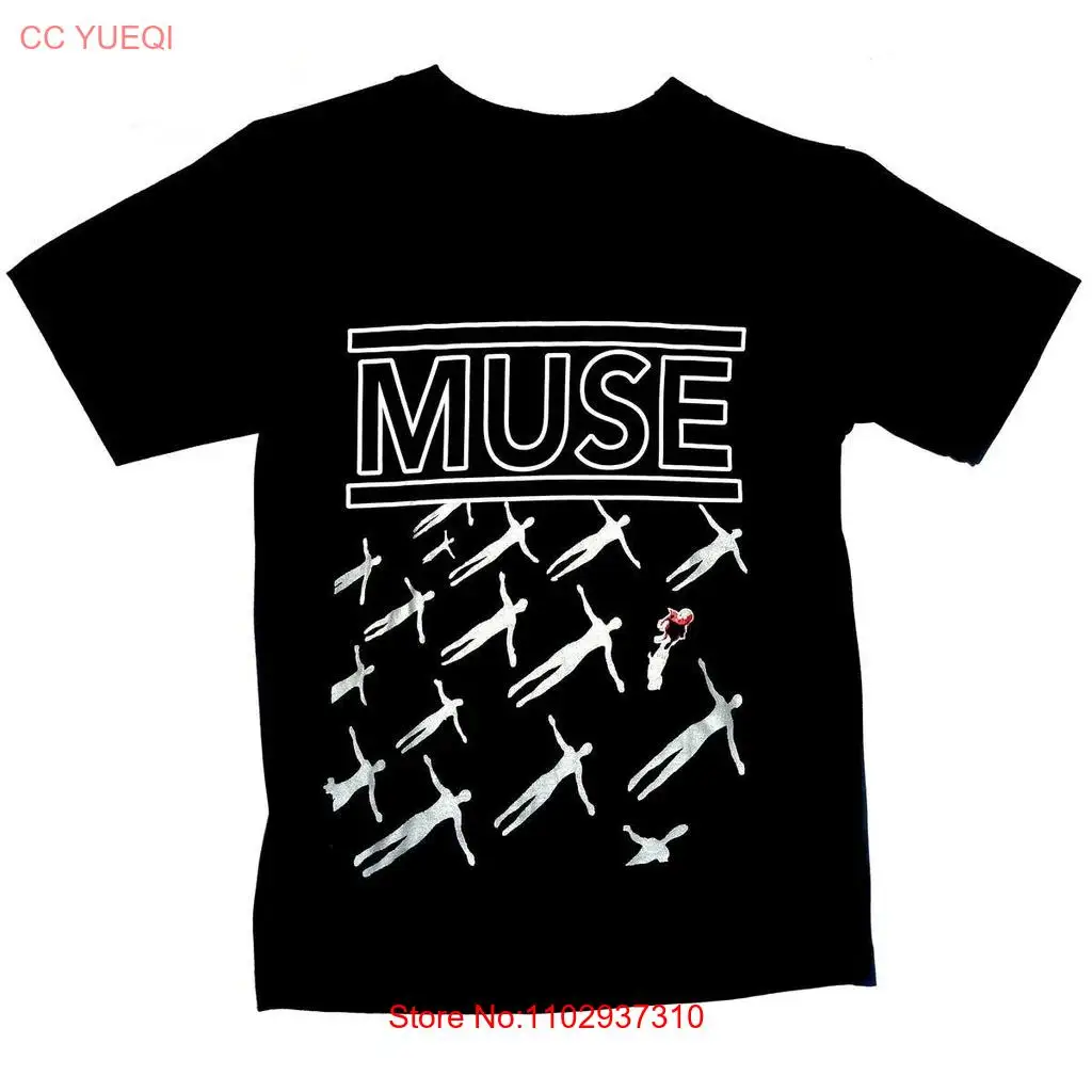 Обложка для альбома Vtg Muse из тяжелого хлопка Черная Женская футболка унисекс J758