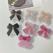 Korean Cute 3D Ribbon Bow Bracket Phone Grip Tok Griptok Lovely Bowknot Holder Ring For iPhone 14 13 Accessories Stand Holder