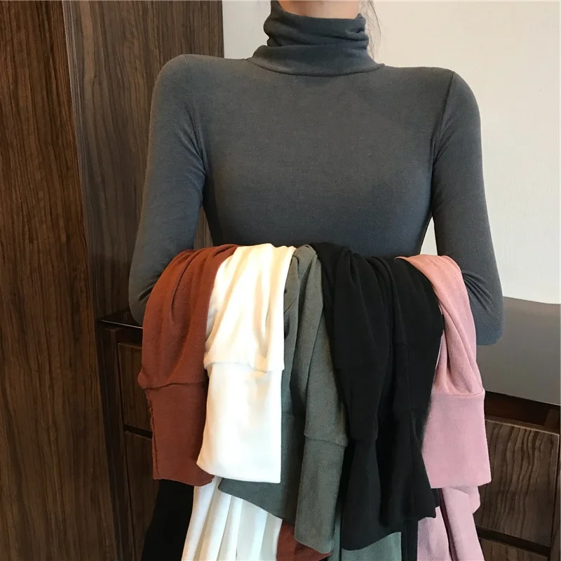 Black White Turtleneck Female T-shirts Autumn Fashion Elegant Women Solid Long Sleeve T Shirt Slim Casual Basic Tee Top
Black White Turtleneck Female T-shirts Autumn Fashion Elegant Women Solid Long Sleeve T Shirt Slim Casual Basic Tee Top