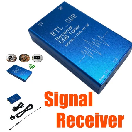 

Portable 100KHz-1.7GHz VHF UHF HF RTL SDR USB Tuner Receiver AM FM Radio Conditioner For Wireless Communication