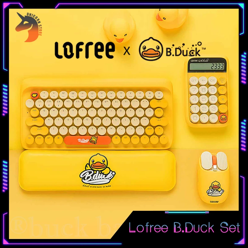 

Lofree B.Duck Mechanical Keyboard Mouse Calculator Set 79 Keys Wireless Bluetooth Keyboards Gaming Typewriter Accessories Gifts