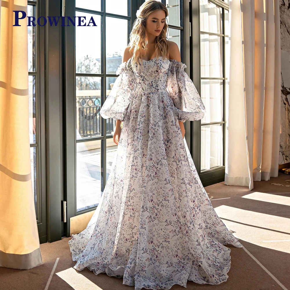 Prowinea Sweethearrt Full Sleeve Removable Sleeve Evening Dresses Lace Up For Wedding Floral Print Customised Robes De Soirée
Prowinea Sweethearrt Full Sleeve Removable Sleeve Evening Dresses Lace Up For Wedding Floral Print Customised Robes De Soirée