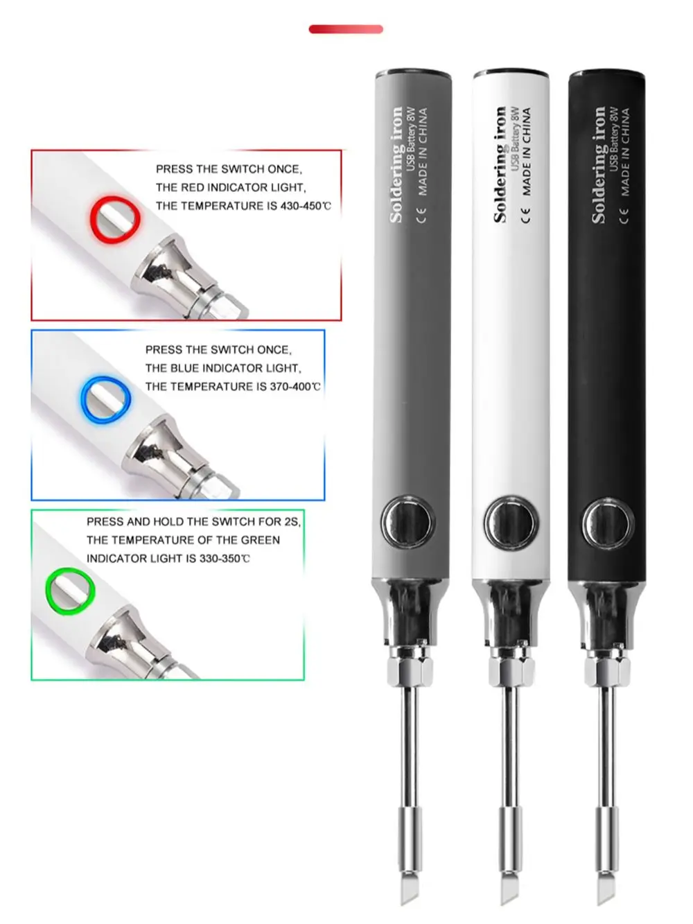 Lithium Charging Iron Tools Fast Repair Solder Portable Wireless Iron Welding Soldering Electric Charging Battery
Lithium Charging Iron Tools Fast Repair Solder Portable Wireless Iron Welding Soldering Electric Charging Battery