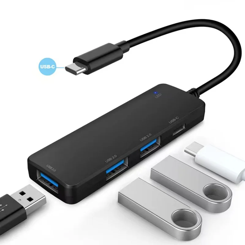 USB HUB 2 .0 Splitter 480Mbps Data Transmission 4 Port USB 2 .0 Type-C USB Hub Adapter
USB HUB 2 .0 Splitter 480Mbps Data Transmission 4 Port USB 2 .0 Type-C USB Hub Adapter