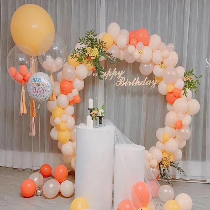 Wrought Iron Wedding Marriage Round Backdrop Arch Stand Flower Balloon Circle Arch Frame DIY Festival Party Stage Decoration 
Wrought Iron Wedding Marriage Round Backdrop Arch Stand Flower Balloon Circle Arch Frame DIY Festival Party Stage Decoration