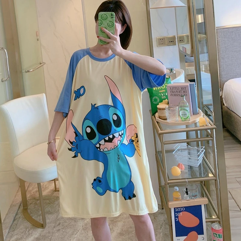 Летняя Милая Ночная рубашка для девочек Disney Stitch 2022, одежда для сна, рубашки для сна, свободные ночные рубашки, Kawaii, ночная рубашка, женская од...
Летняя Милая Ночная рубашка для девочек Disney Stitch 2022, одежда для сна, рубашки для сна, свободные ночные рубашки, Kawaii, ночная рубашка, женская од...