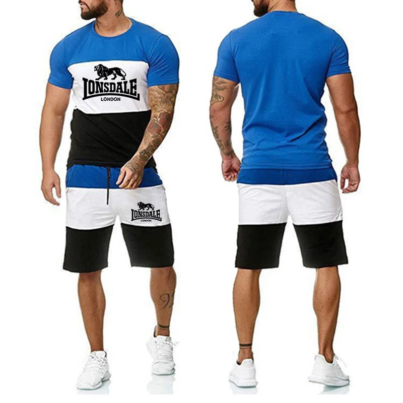 Summer Fashion Men's Clothing Casual Patchwork Tracksuit Male High Quality Sports Suit Short-Sleeve T-Shirt + Shorts 2-Piece Set
Summer Fashion Men's Clothing Casual Patchwork Tracksuit Male High Quality Sports Suit Short-Sleeve T-Shirt + Shorts 2-Piece Set