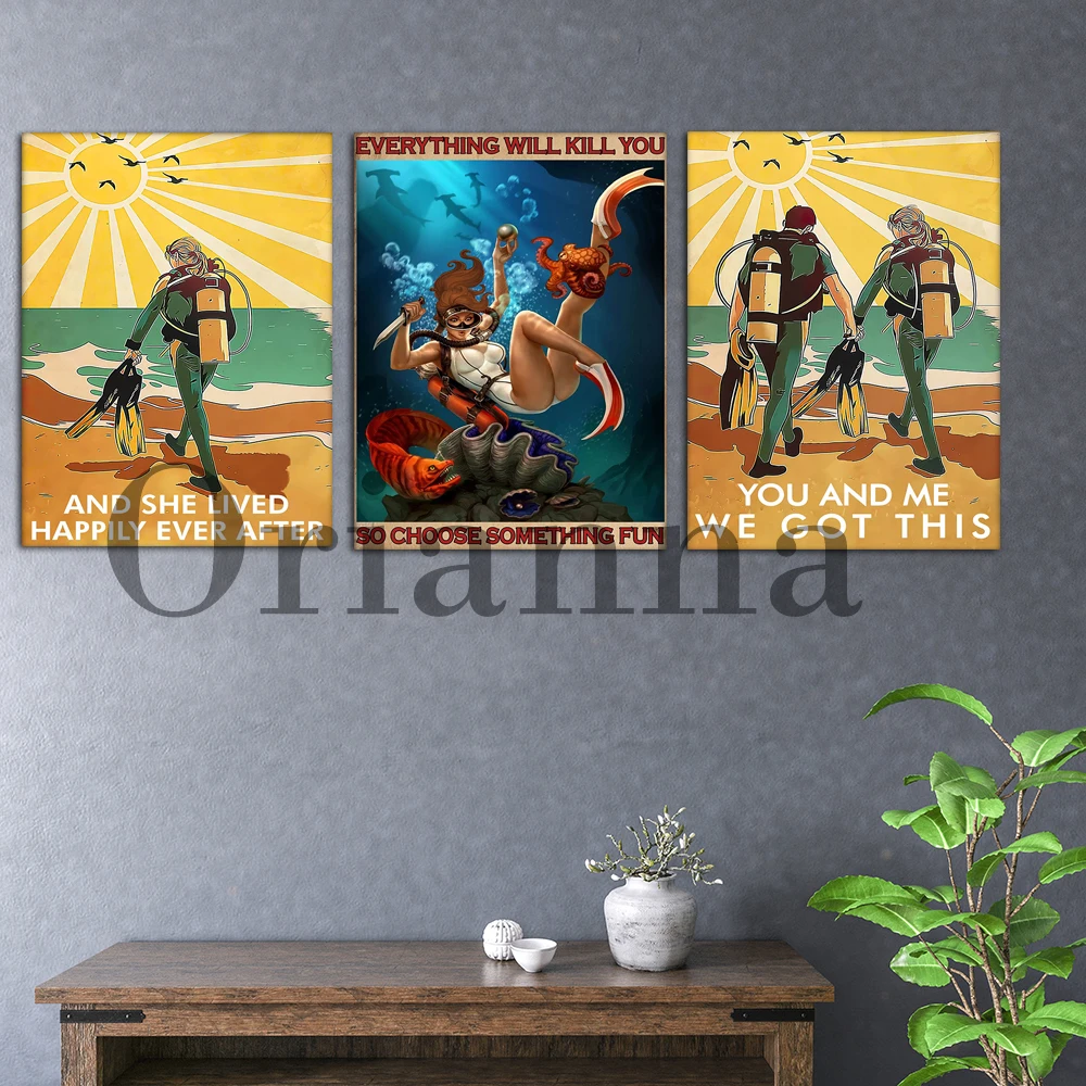 Dive Diver Scuba Diving Girl And She Lived Happily Ever After Poster Wall Art Print Home Living Decor Canvas Painting Poster
Dive Diver Scuba Diving Girl And She Lived Happily Ever After Poster Wall Art Print Home Living Decor Canvas Painting Poster