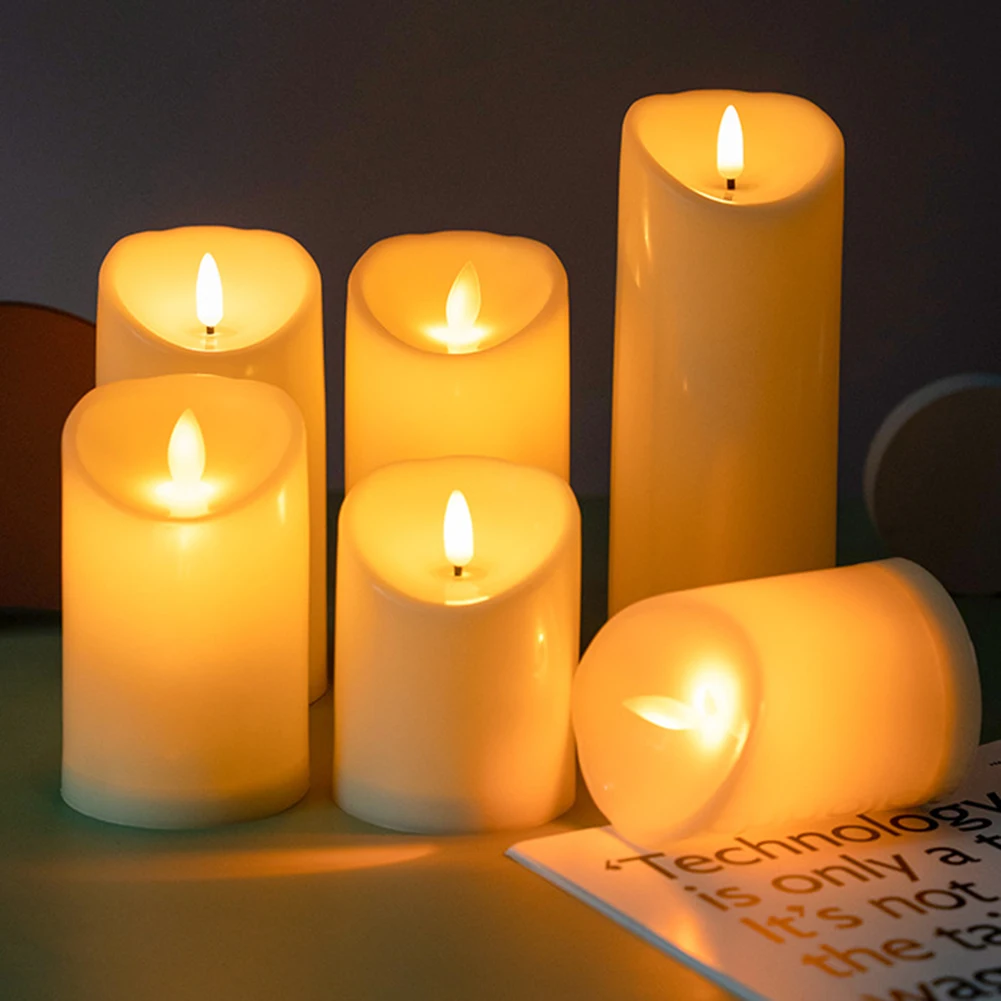 Flameless LED Tea Light Candles Simulation Flickering Pillar Candles Tea Lights Holiday Party Desktop Decoration
Flameless LED Tea Light Candles Simulation Flickering Pillar Candles Tea Lights Holiday Party Desktop Decoration