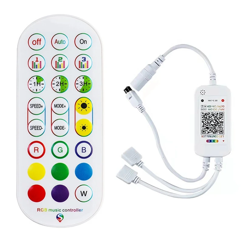 DC5-24V Bluetooth LED Controller+24 Keys Remote Control APP Control And Music Sync RGB IR RF For 5050 3528 RGB LED Light
DC5-24V Bluetooth LED Controller+24 Keys Remote Control APP Control And Music Sync RGB IR RF For 5050 3528 RGB LED Light