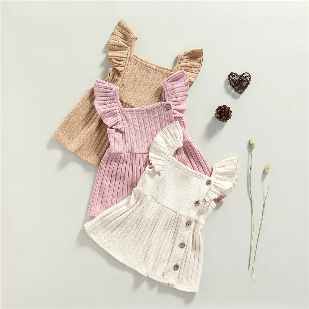 Baby Girl Solid Color Knit Dress Ruffle Frill Tutu Dresses 3-24M Infant Toddler Kids Summer Casual Sleeveless Sundress New
Baby Girl Solid Color Knit Dress Ruffle Frill Tutu Dresses 3-24M Infant Toddler Kids Summer Casual Sleeveless Sundress New