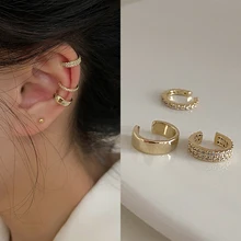 LATS Delicate Zircon Cute Clip Earrings Female Buckle Ear Cuff No Piercings Fake Cartilage Ear for Women 2022 Fashion Jewelry