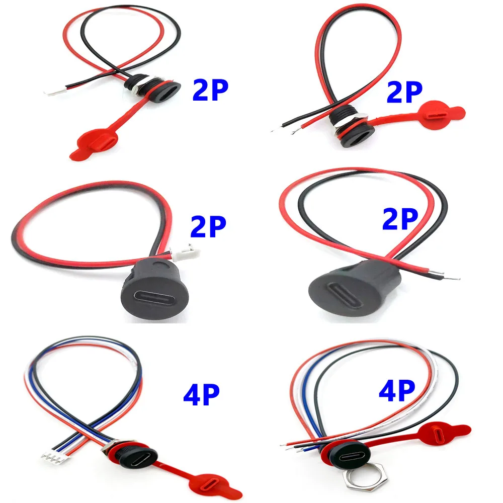 USB-C Connector Type-C to PH2.0 With Nut Snap Plate Female 3A 5A Waterproof USB Type C High Current Fast Charging jack port
USB-C Connector Type-C to PH2.0 With Nut Snap Plate Female 3A 5A Waterproof USB Type C High Current Fast Charging jack port