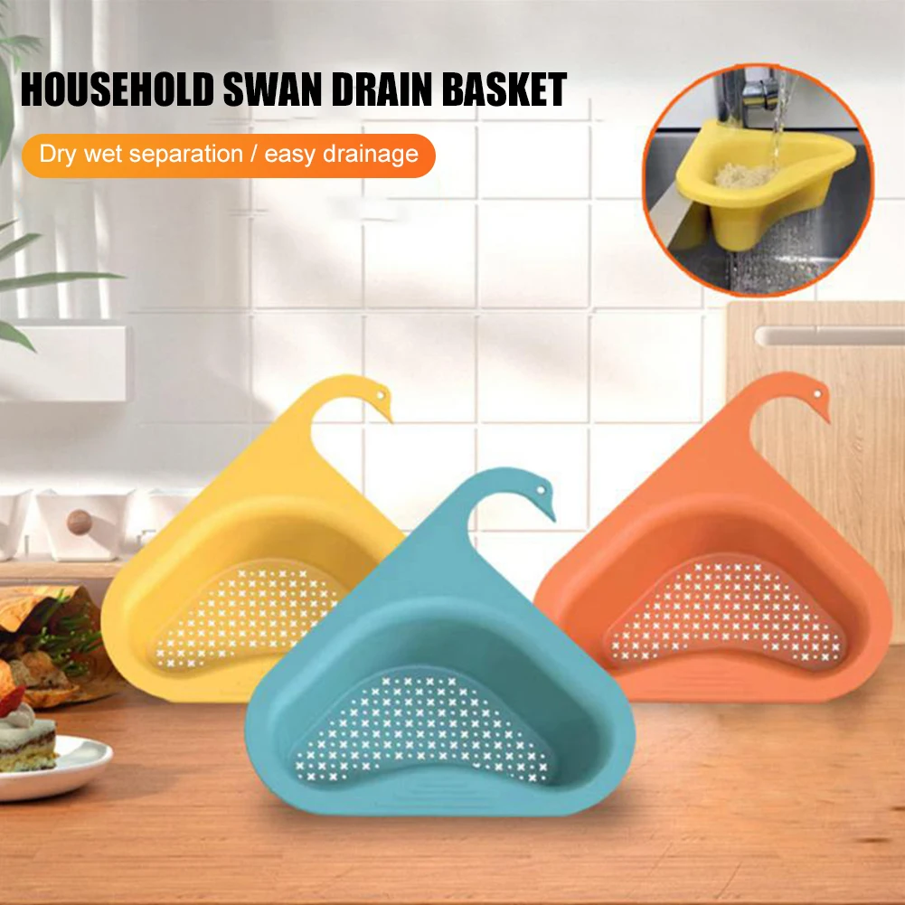 Kitchen Sink Drain Basket Durable Swan-Shaped Hanging Sink Strainer Fruit and Vegetable Drain Rack Kitchen Bathroom Accessories
Kitchen Sink Drain Basket Durable Swan-Shaped Hanging Sink Strainer Fruit and Vegetable Drain Rack Kitchen Bathroom Accessories