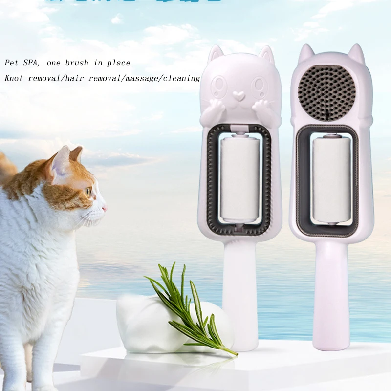 

Cat Cleaning Comb Cat Hair Remover to Remove Floating Hair Sticky Fur Universal Pet Grooming Brush for Cat Dog Paired with Wipes