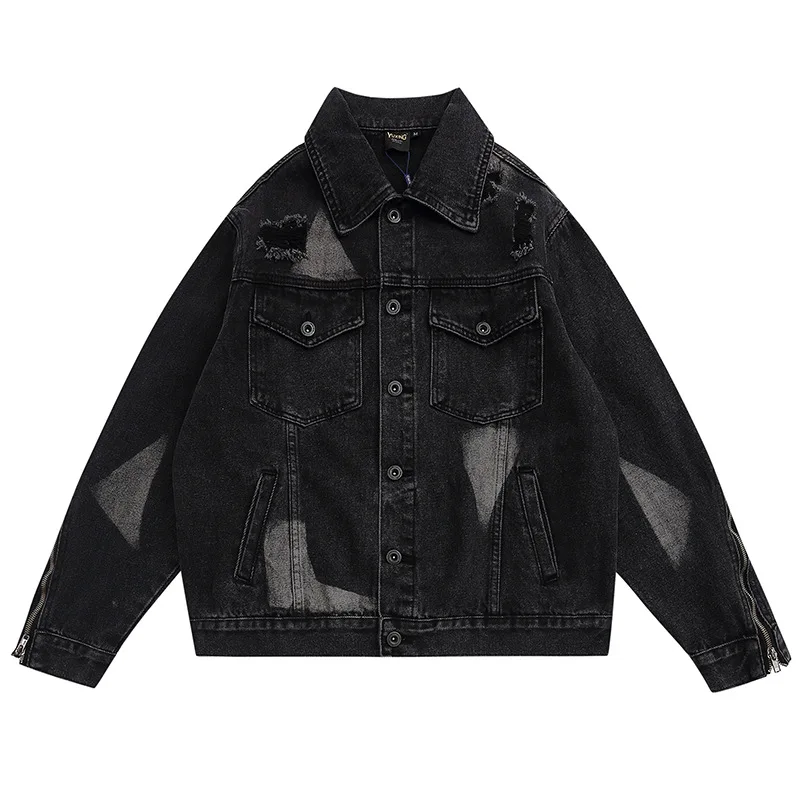 High Street Oversized Black Ripped Denim Jackets Men's Distressed Splash Ink Denim Jacket Coat Streetwear Baggy Jeans Outerwear
High Street Oversized Black Ripped Denim Jackets Men's Distressed Splash Ink Denim Jacket Coat Streetwear Baggy Jeans Outerwear