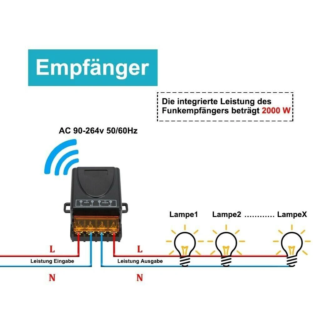 Electrical Switches Radio Receiver Switches Accessories 1pcs Radio 2000W 230V AC 230V Radio Switch Relay Switch
Electrical Switches Radio Receiver Switches Accessories 1pcs Radio 2000W 230V AC 230V Radio Switch Relay Switch