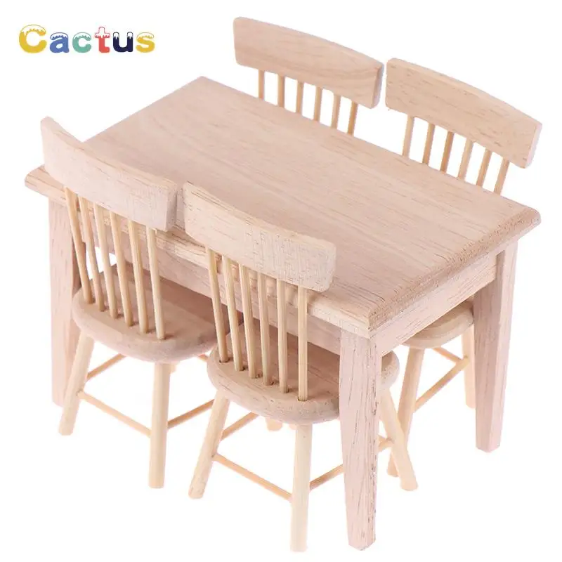 5pcs/set Dining Table Chair Model 1:12 Dollhouse Miniature Wooden Furniture Toy Set High Quality doll house accessories
5pcs/set Dining Table Chair Model 1:12 Dollhouse Miniature Wooden Furniture Toy Set High Quality doll house accessories
