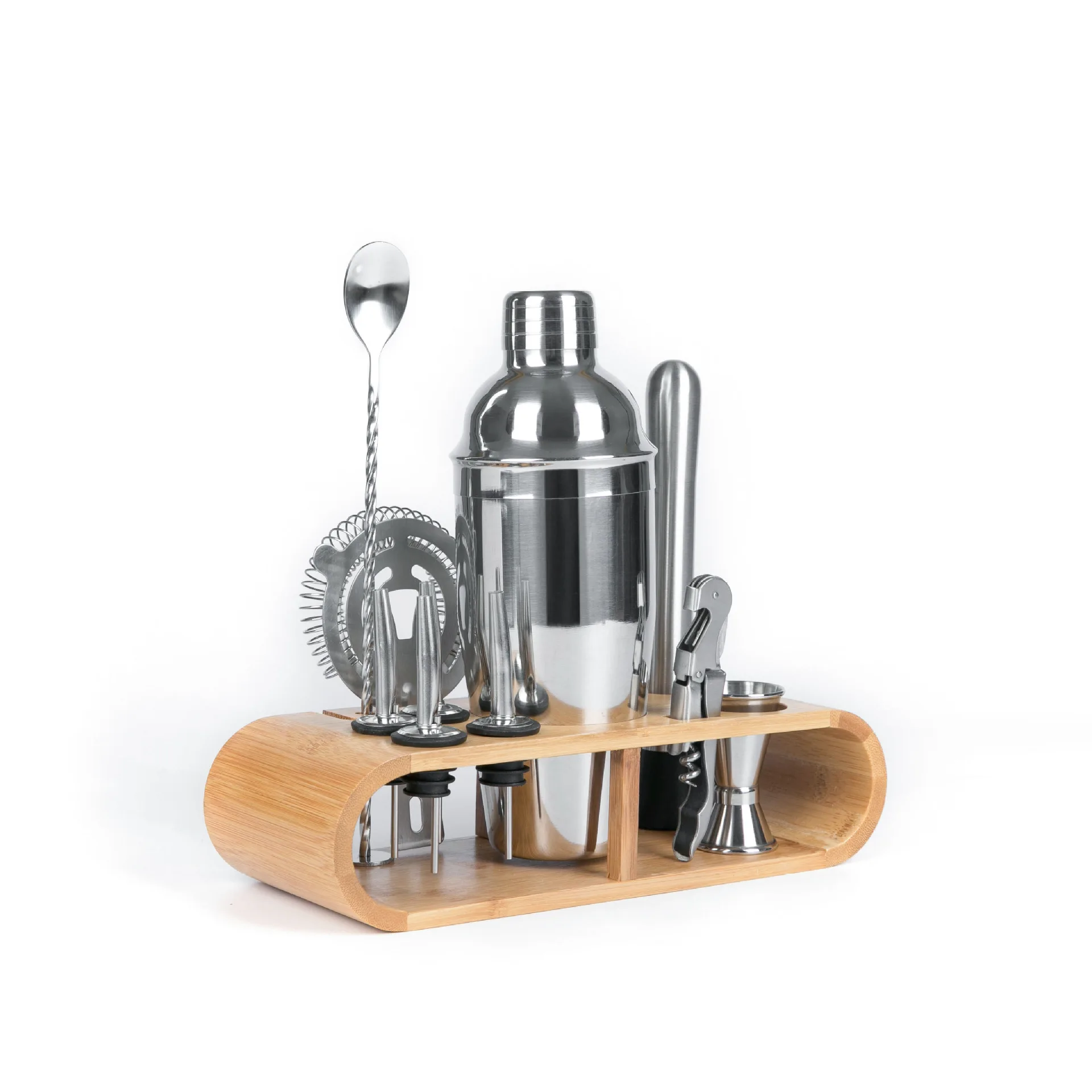 Professional Barware Tools Wooden Stand Bag Travel Gift Stainless Steel Bartender Kit Bar Accessories Jigger Cocktail Shaker Set
Professional Barware Tools Wooden Stand Bag Travel Gift Stainless Steel Bartender Kit Bar Accessories Jigger Cocktail Shaker Set