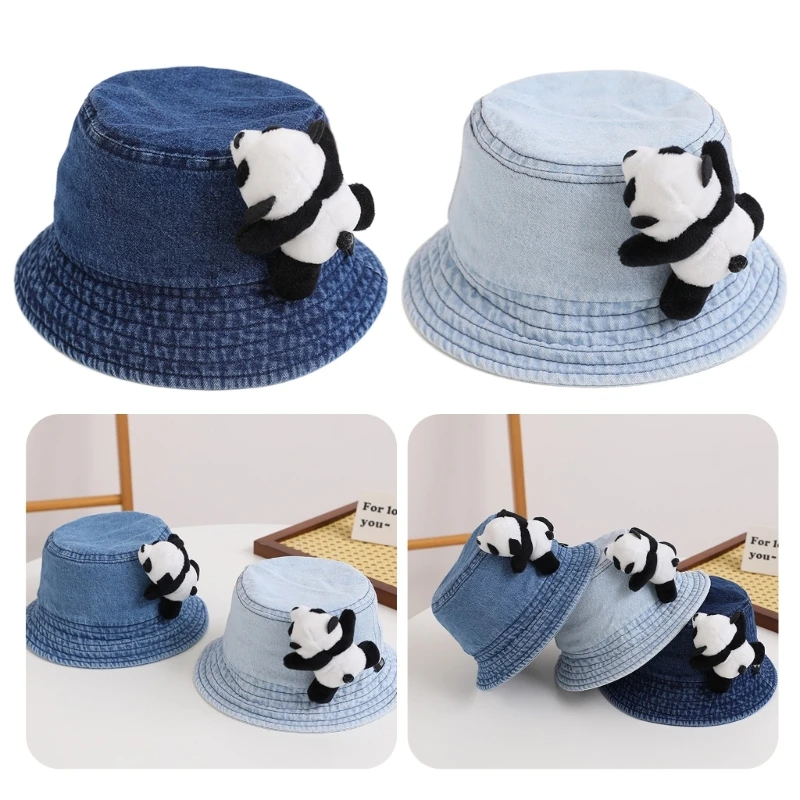 

Baby Hat Toddler Bucket Hat Kids Summer Fisherman Hat for Infants Boys Girls Wide Brim Cap Pandas Fishers Hat Cap