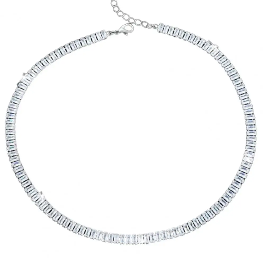 Chic Collar Necklace Lightweight Bridal Necklace Luxury Full Cubic Zirconia Shining Choker Collar Simple
Chic Collar Necklace Lightweight Bridal Necklace Luxury Full Cubic Zirconia Shining Choker Collar Simple