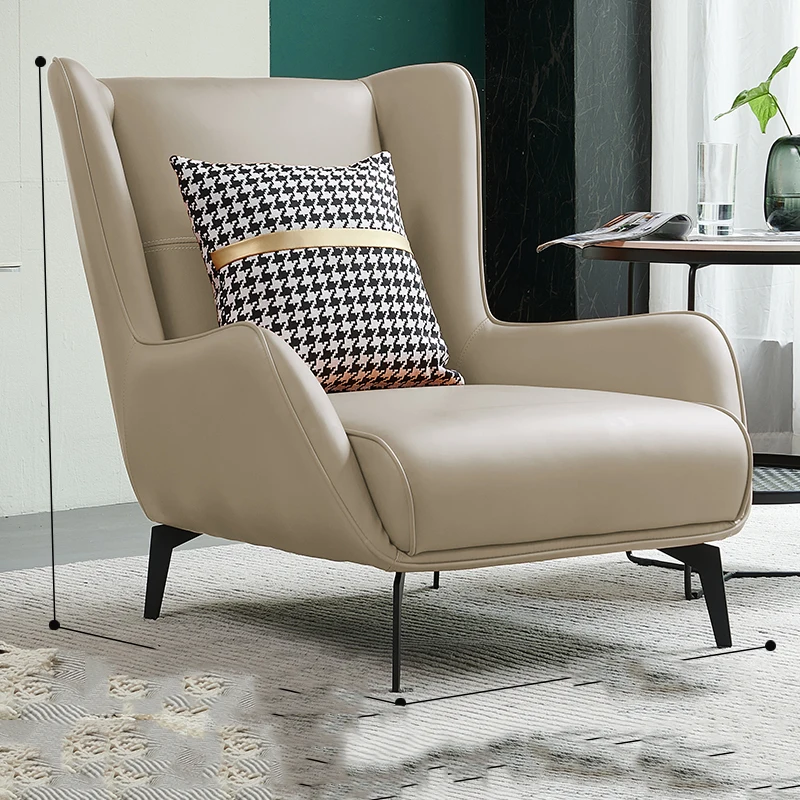 

Living Room Single Sofa Chair Vanity Floor Aesthetic Modern Armchair Metal Occasional Chaises De Salon Mid Century Furniture Mzy
