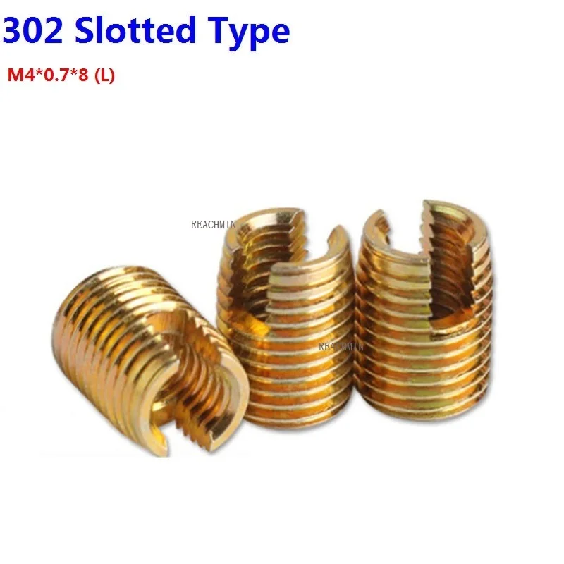 100PCS/LOT M4 Galvanized Self Tapping Insert Screw Bushing 302 Slotted Type Wire Thread Insert Nut Repair Screws M4*0.7*8 (L)
100PCS/LOT M4 Galvanized Self Tapping Insert Screw Bushing 302 Slotted Type Wire Thread Insert Nut Repair Screws M4*0.7*8 (L)