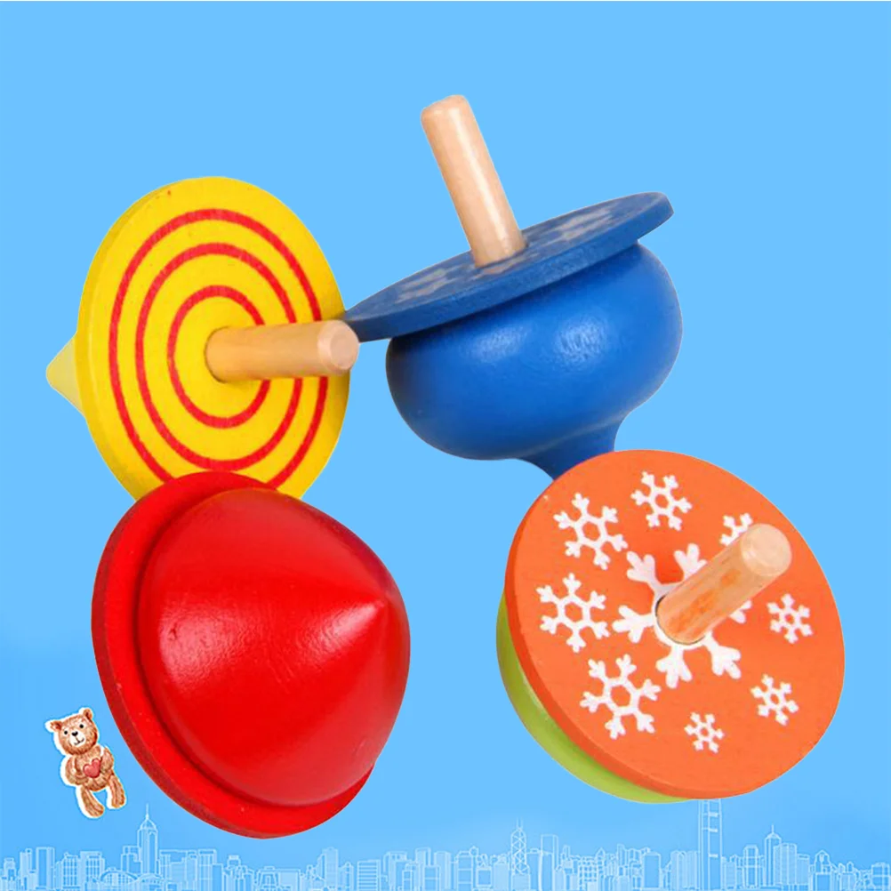 4pcs Wooden Tops Colorful Funny Educational Gyro for Kids
4pcs Wooden Tops Colorful Funny Educational Gyro for Kids