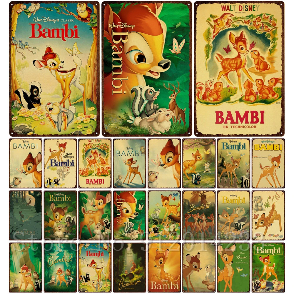 Disney Bambi Retro Metal Poster Tin Sign Cartoon Movies Plates Living Room Kid's Bedroom Decoration Wall Art Iron Painting
Disney Bambi Retro Metal Poster Tin Sign Cartoon Movies Plates Living Room Kid's Bedroom Decoration Wall Art Iron Painting