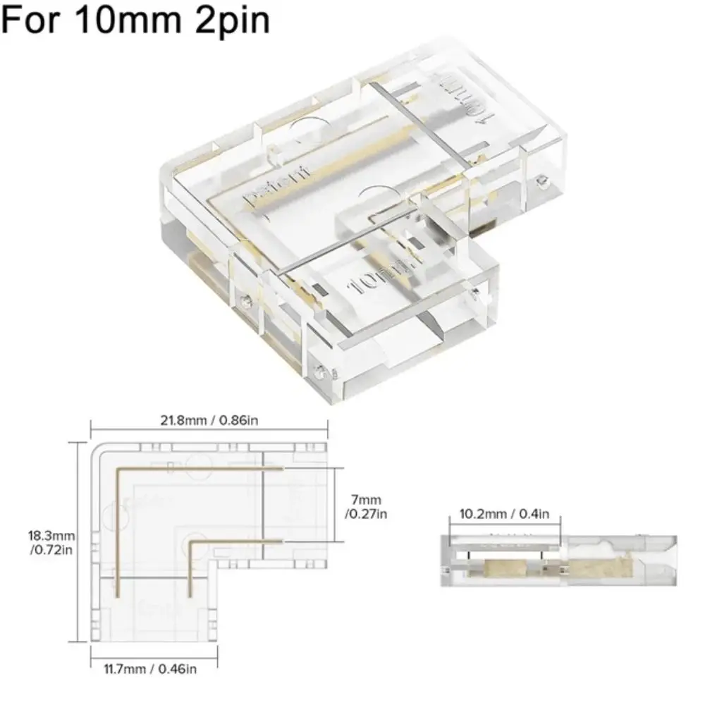 Прозрачные беспаечные светодиодные соединители COB 8/10 мм 2/3/4-контактные
Прозрачные беспаечные светодиодные соединители COB 8/10 мм 2/3/4-контактные