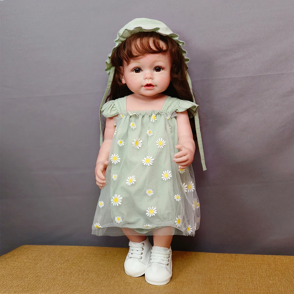 55cm Reborn Baby Girl Doll Soft Full Silicone Body Rooted Hair Realistic Newborn Bath Toy For Children Birthday Gift
55cm Reborn Baby Girl Doll Soft Full Silicone Body Rooted Hair Realistic Newborn Bath Toy For Children Birthday Gift