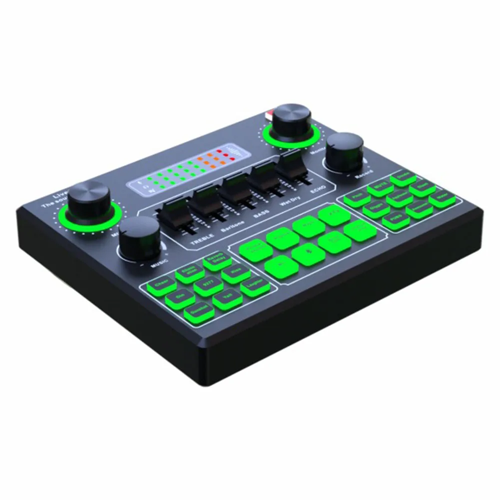 Durable New Sound Card Mixer Singing V9 V9SJ W/Cable 14 Types 32bit Audio Studio Black English Edition Game Kit
Durable New Sound Card Mixer Singing V9 V9SJ W/Cable 14 Types 32bit Audio Studio Black English Edition Game Kit