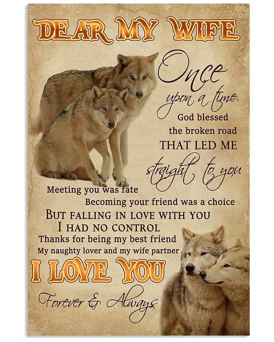 Dear My Wife Straight To You Wolf Tin Signs Wall Decor Art Wall Plate Poster Wall Plaque Anime Decor
Dear My Wife Straight To You Wolf Tin Signs Wall Decor Art Wall Plate Poster Wall Plaque Anime Decor