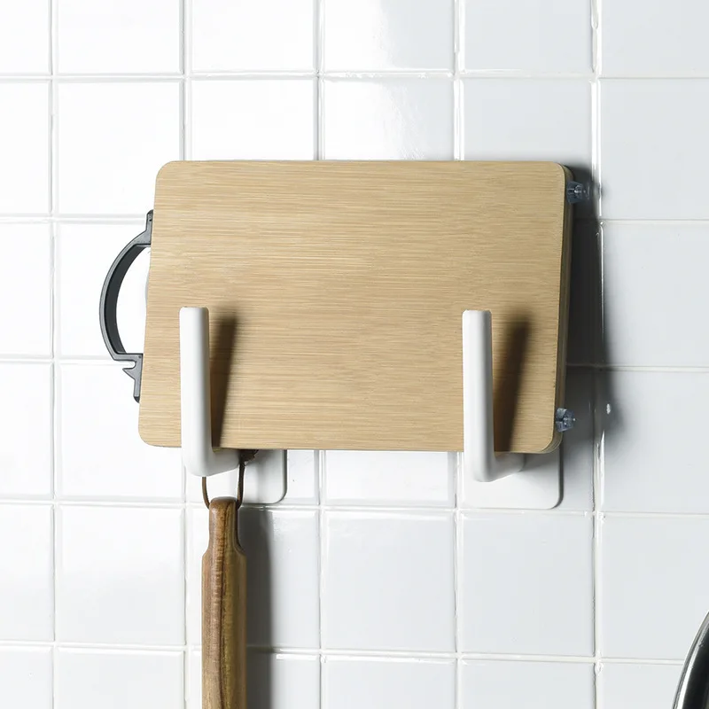 

Кухня Ванная комната дырокол-бесплатно Настенный крюк для хранения бесследная стойка для хранения разделочная доска горшок крышка стойка настенный