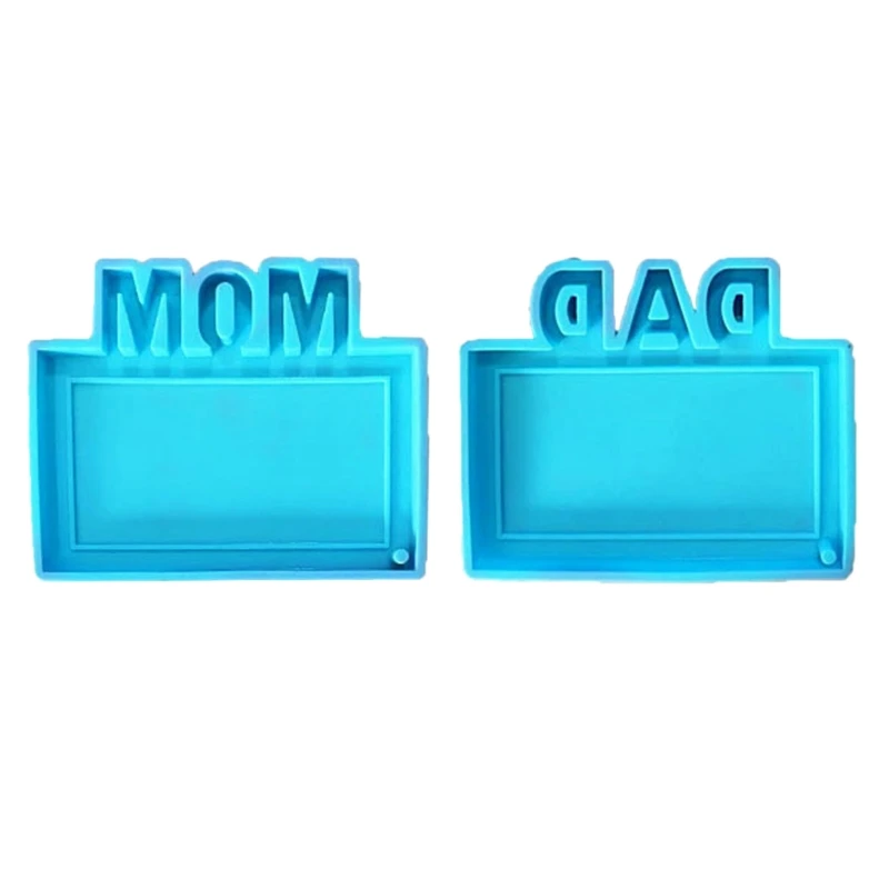 

DAD MOM Photo Frame Resin Casting Silicone Mold Woman Keychain Decorative Pendant Tag Jewelry Mold for DIY Crafts