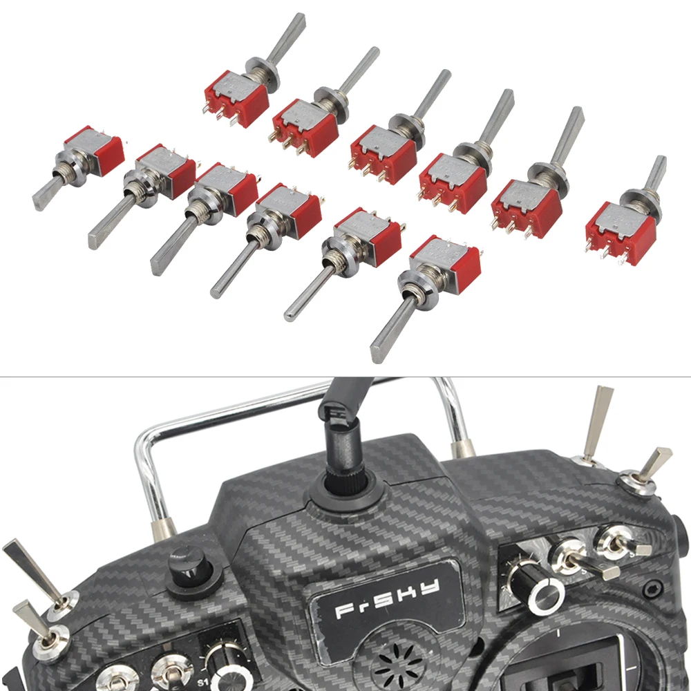 FrSky Switch with Screw Nuts Parts For Taranis X9D Plus X7/ X7S X9DP2019/ X9 Lite Radiomaster Jumper T16 Radio Toggle Switch
FrSky Switch with Screw Nuts Parts For Taranis X9D Plus X7/ X7S X9DP2019/ X9 Lite Radiomaster Jumper T16 Radio Toggle Switch