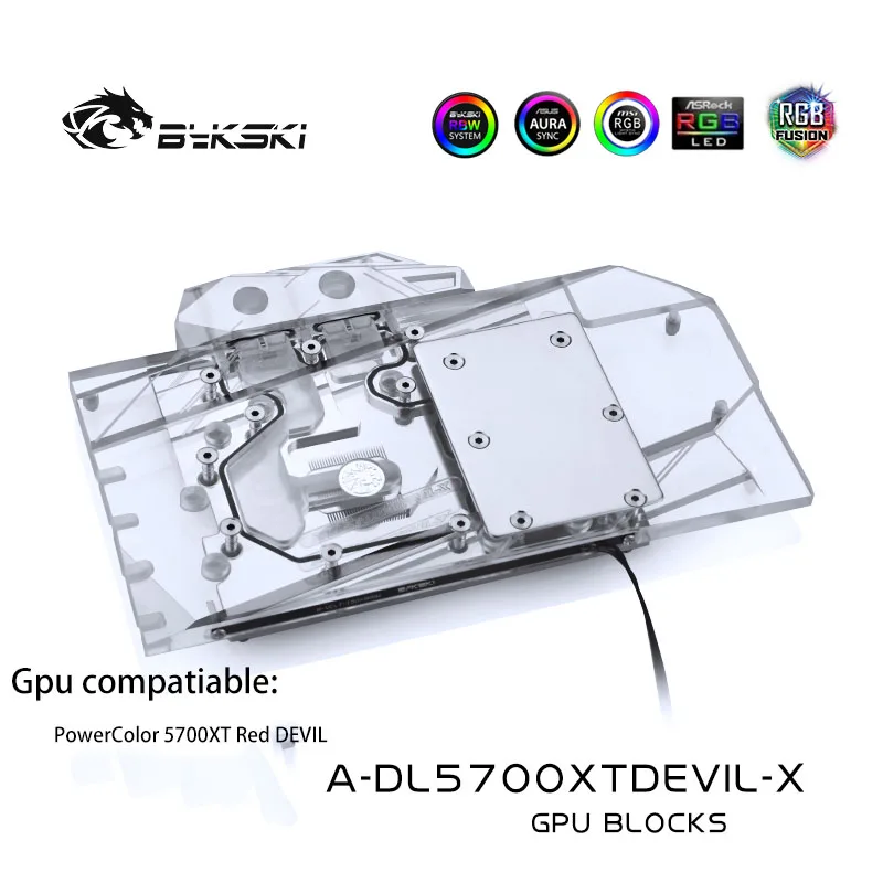 Bykski Water Block use for PowerColor 5700XT Red DEVIL/ Dragon / Full Cover Copper Radiator Block / 3PIN 5V A-RGB / 4PIN 12V RGB
Bykski Water Block use for PowerColor 5700XT Red DEVIL/ Dragon / Full Cover Copper Radiator Block / 3PIN 5V A-RGB / 4PIN 12V RGB