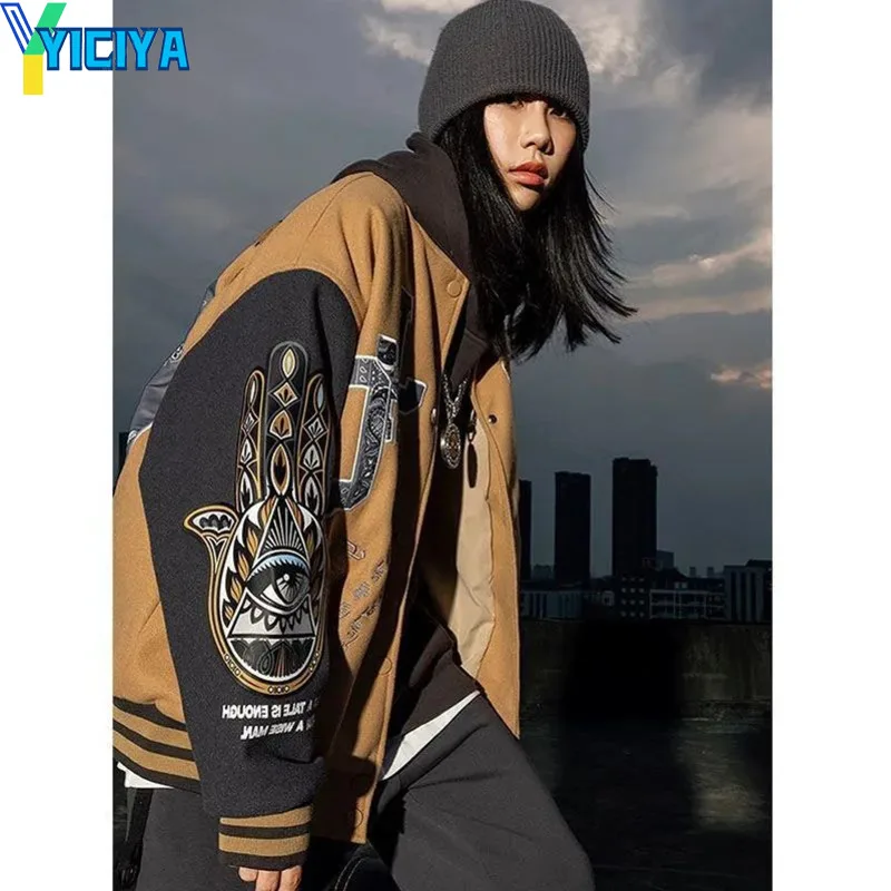 YICIYA Bomber Woman Varsity Jacket Vintage Original Long Sleeve American University Baseball Jacket Oversize Teenage Bomber Coat 
YICIYA Bomber Woman Varsity Jacket Vintage Original Long Sleeve American University Baseball Jacket Oversize Teenage Bomber Coat