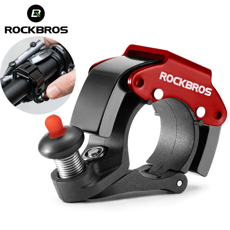 

ROCKBROS Mini Bicycle Bell Stainless Cycling Horn Mountain Road Anti-theft Alarm Horn Handlebar Bell Horn Bicycle Accessories
